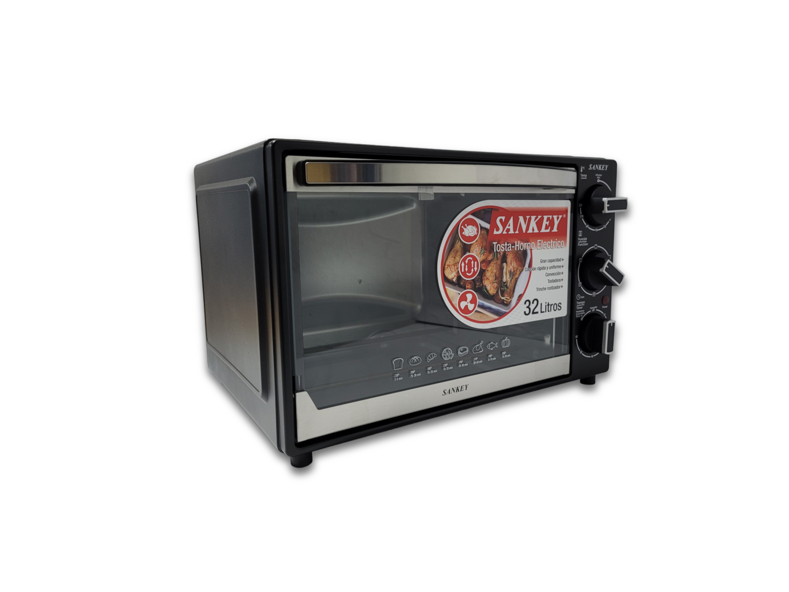 Horno eléctrico rostizador 50Lts 1440W SANKEY / Negro - Imagen 3